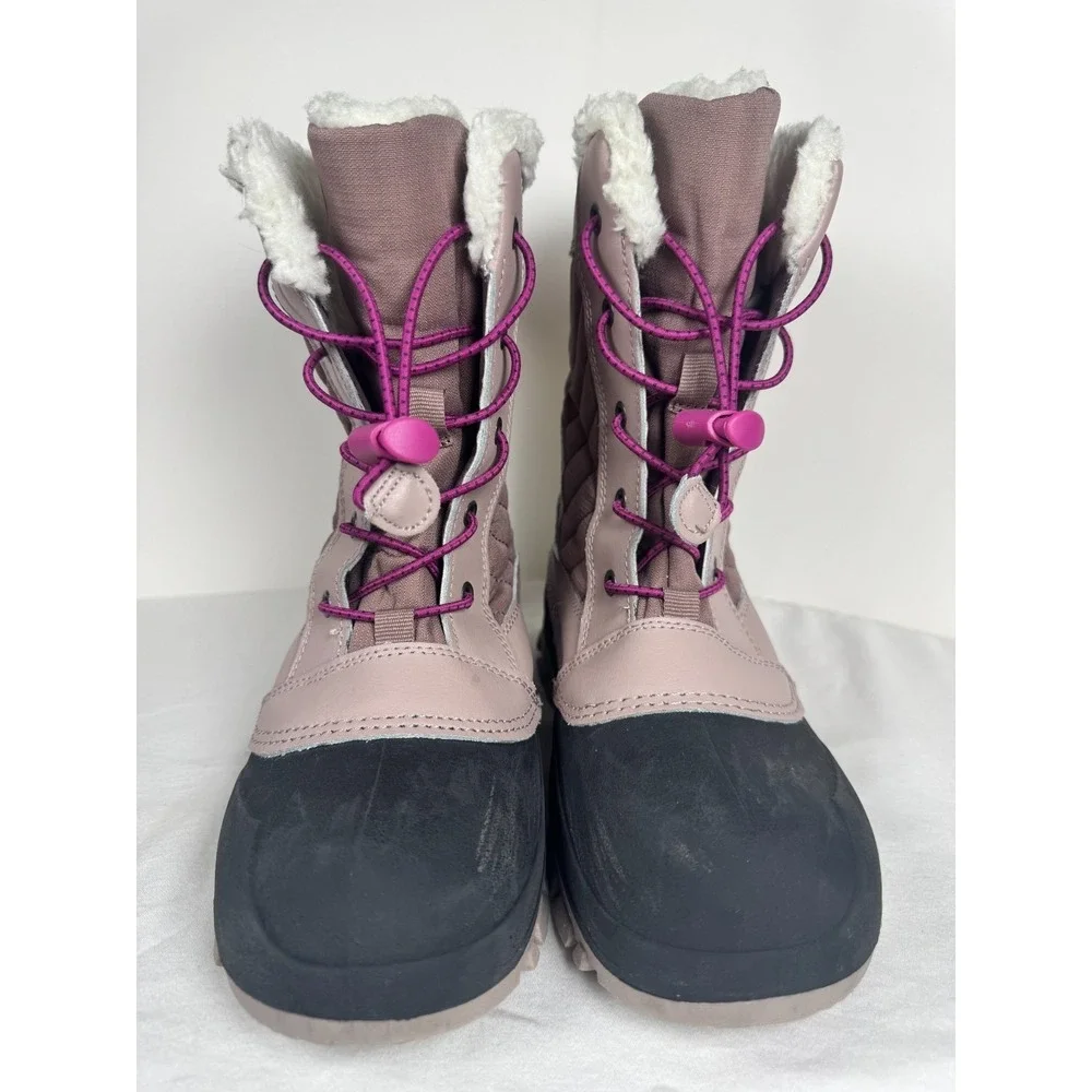 All In Motion Sklylar Girls Snow Boots 4 Pink Blush Leather‎ Thermolite Winter